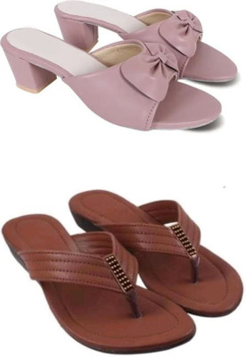 RTC ROYAL TRADING COMPANY Women Flats(Pink, Brown , 7)