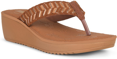 Bata Women Wedges(Tan , 8)
