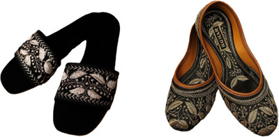 Dualstep Women Flats(Black, Black , 4)