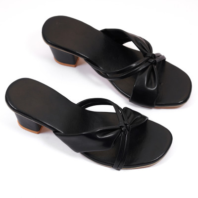 RAVIS Women Heels(Black , 9)