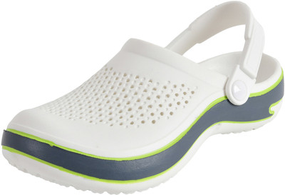 HELEEY Men Clogs(White , 7)