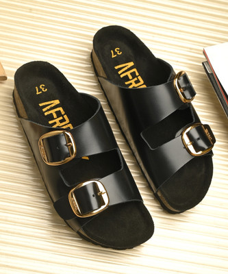 Afrojack Women Flats(Black , 4)