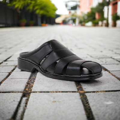 InfiniTrenz Men Sandals(Black , 8)