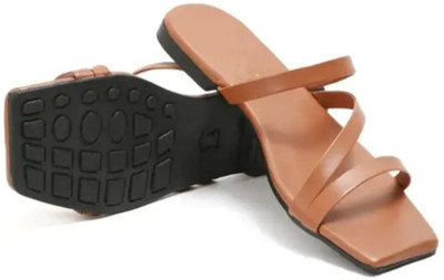 ZIYARAT COLLECTION Women Heels(Brown , 8)