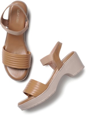 Marc Loire Women Wedges(Beige , 8)