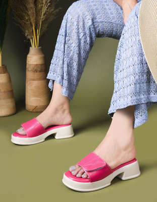 Awonshu Women Heels(Pink , 3)