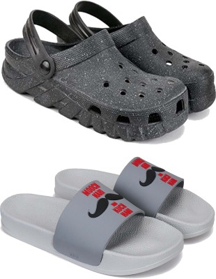 DRACKFOOT Men Clogs(Grey , 6)