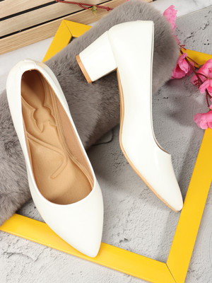 TRIKSY Women Heels(White , 5)