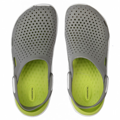 CABANARETAIL Men Clogs(Grey, Green , 8)