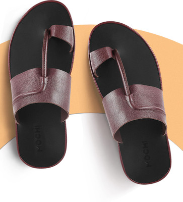 MOCHI Men Flats(Maroon , 10)