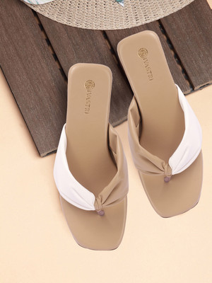 Divastri PT-S-23 Lightweight Comfort Summer Trendy Premium Stylish Party disigin Women Flats(Beige , 4)
