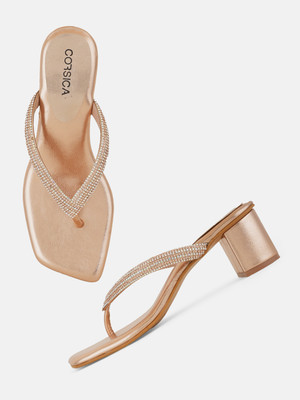 CORSICA Women Heels(Gold , 8)