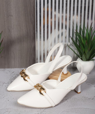 Avivastyle Women Heels(White , 2)