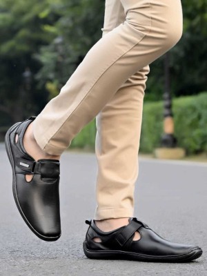 MONDAIN Men Black Sandals