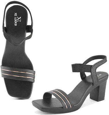 XE Looks Women Heels(Black , 3)