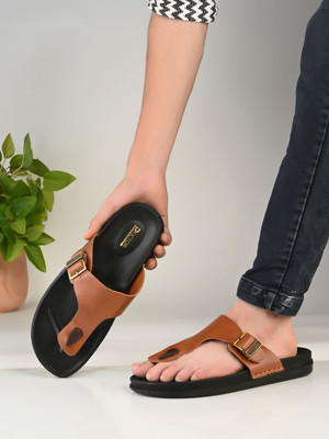 DOCTOR HEALTH Men Extra soft|Soft|Orthopedic|Comfortable|Ultra Soft|Men Slippers Flip Flop Flip Flops(Tan , 7)