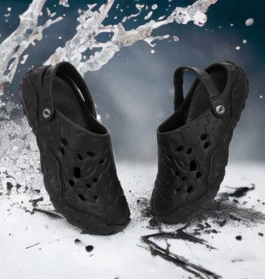 Kapani Fashion Men Clogs(Black , 9)