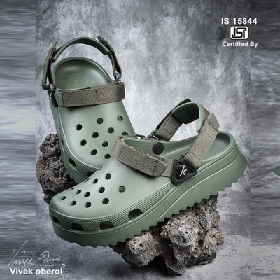 BERSACHE Men Clogs(Green , 8)