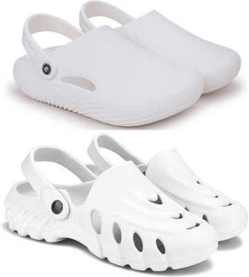 Kapani Fashion Men Flipflops, Slipper, Slides, Sandal, Clogs-Combo Pack of 2 (White, White , 7) Men Casual(White, White , 7)