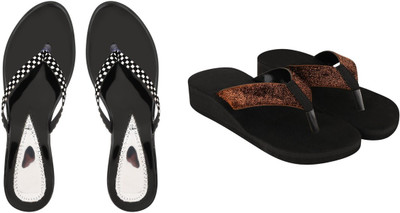 kishu Women Heels(Black, Brown , 3)