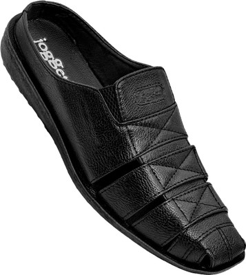 Jogger Men Sandals(Black , 7)