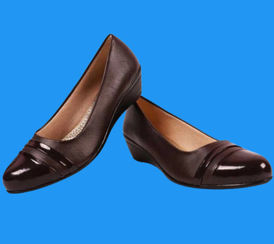 SHIPEE Women Heels(Brown , 7)