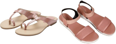 Kuhu Creations Women Flats(Pink, Pink , 5)