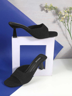 MOCHI Women Heels(Black , 5)