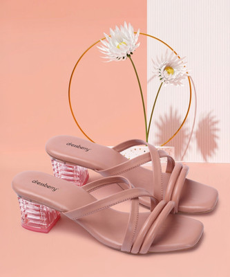 Dressberry Women Heels(Pink , 9)