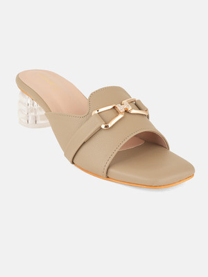 Dressberry Women Heels(Beige , 4)