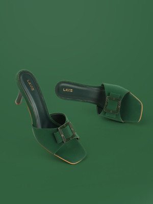 LAVIE Women Heels(Green , 5)