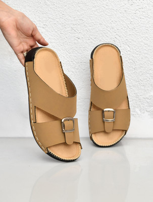 TARKIZ Men Sandals(Beige , 8)