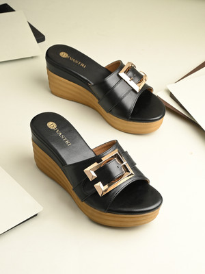 Divastri DV110 Lightweight Comfort Extra Soft Summer Trendy Premium Stylish Women Heels(Black , 7)