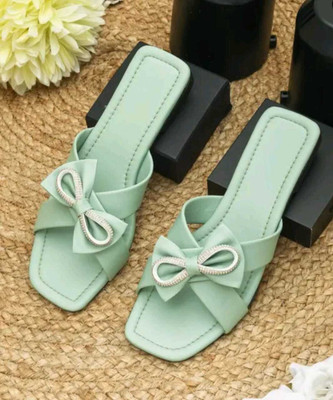 R F C Women Flats(Green , 7)