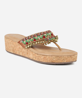 Inc.5 Women Wedges(Gold , 8)