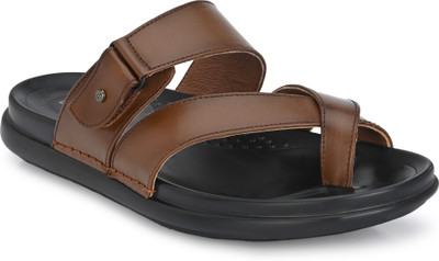 EGOSS Slippers & Sandals Premium Genuine Leather Men Sandals(Tan , 10)