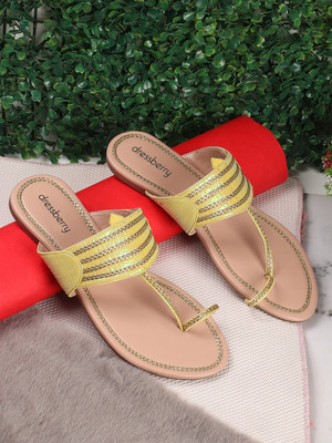Dressberry Women Flats(Yellow , 5)
