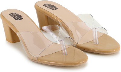 TAYDOL Women Heels(Beige , 6)