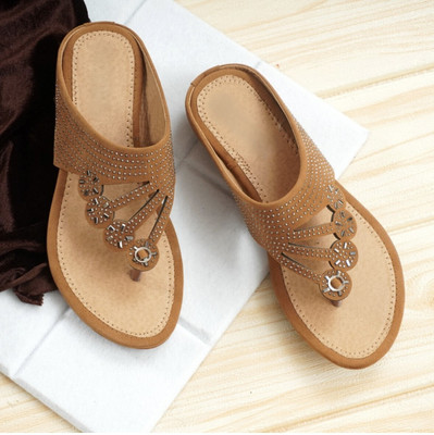 K' Footlance Women Flats(Tan , 9)