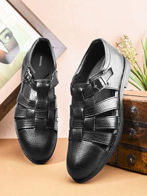 ANOUK Men Sandals(Black , 7)