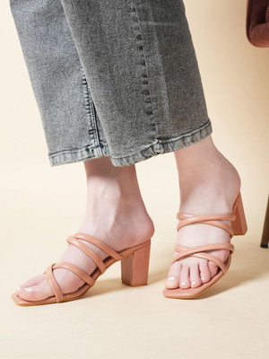 Dressberry Women Heels(Tan , 5)