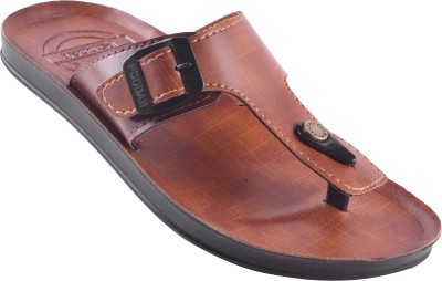 PODDAR Men Sandals(Tan , 8)