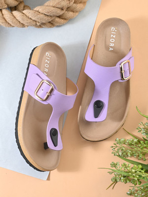 BIZORA Women Wedges(Purple , 8)
