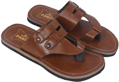 PANZIK Men Sandals(Brown , 8)