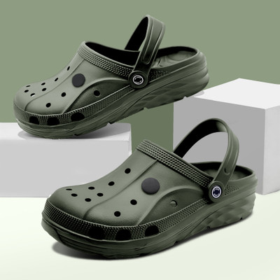 A-CLASS Men Clogs(Olive , 6)