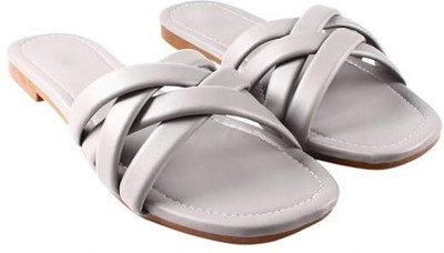 S.K.Craft Women Flats(Grey , 4)