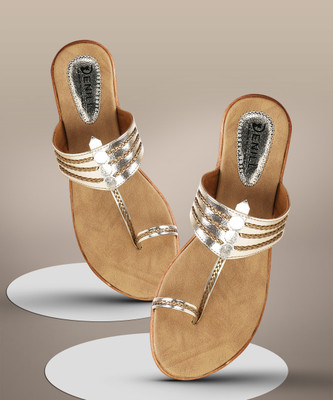Denill Women Wedges(Gold , 8)