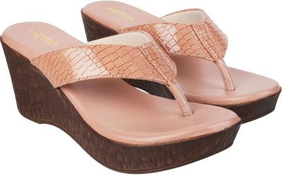 METRO Women Wedges(Pink , 7)