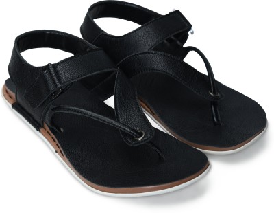 Stepsoft Men Sandals(Black , 7)