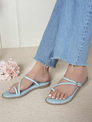 luxyfeel Women Flats(Blue , 3)